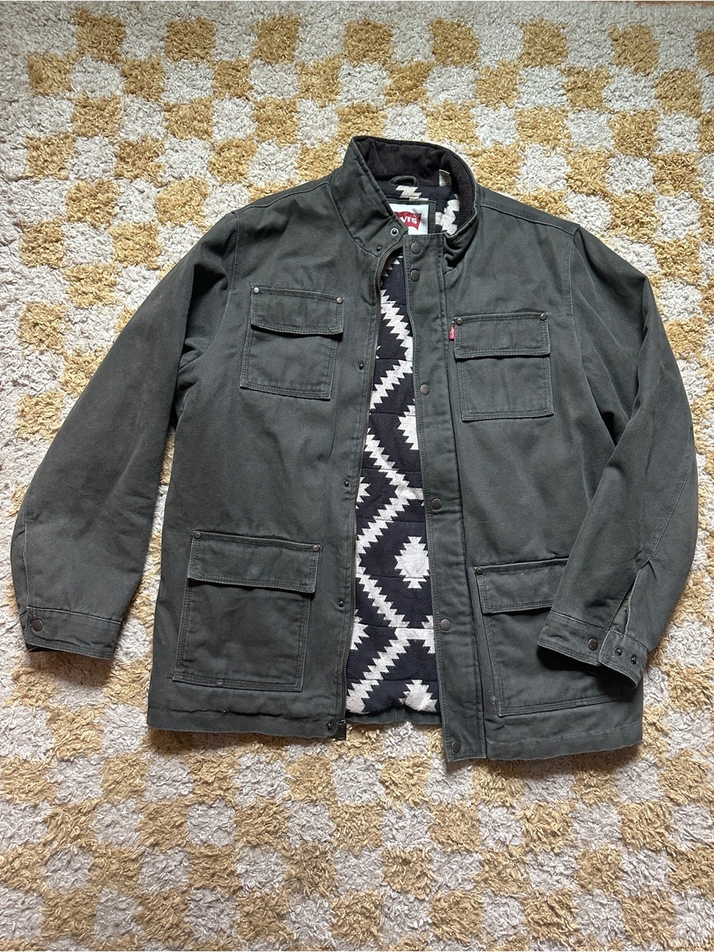 Levi’s Insulated Chore Coat / Jacket with Western Patterned Lining
